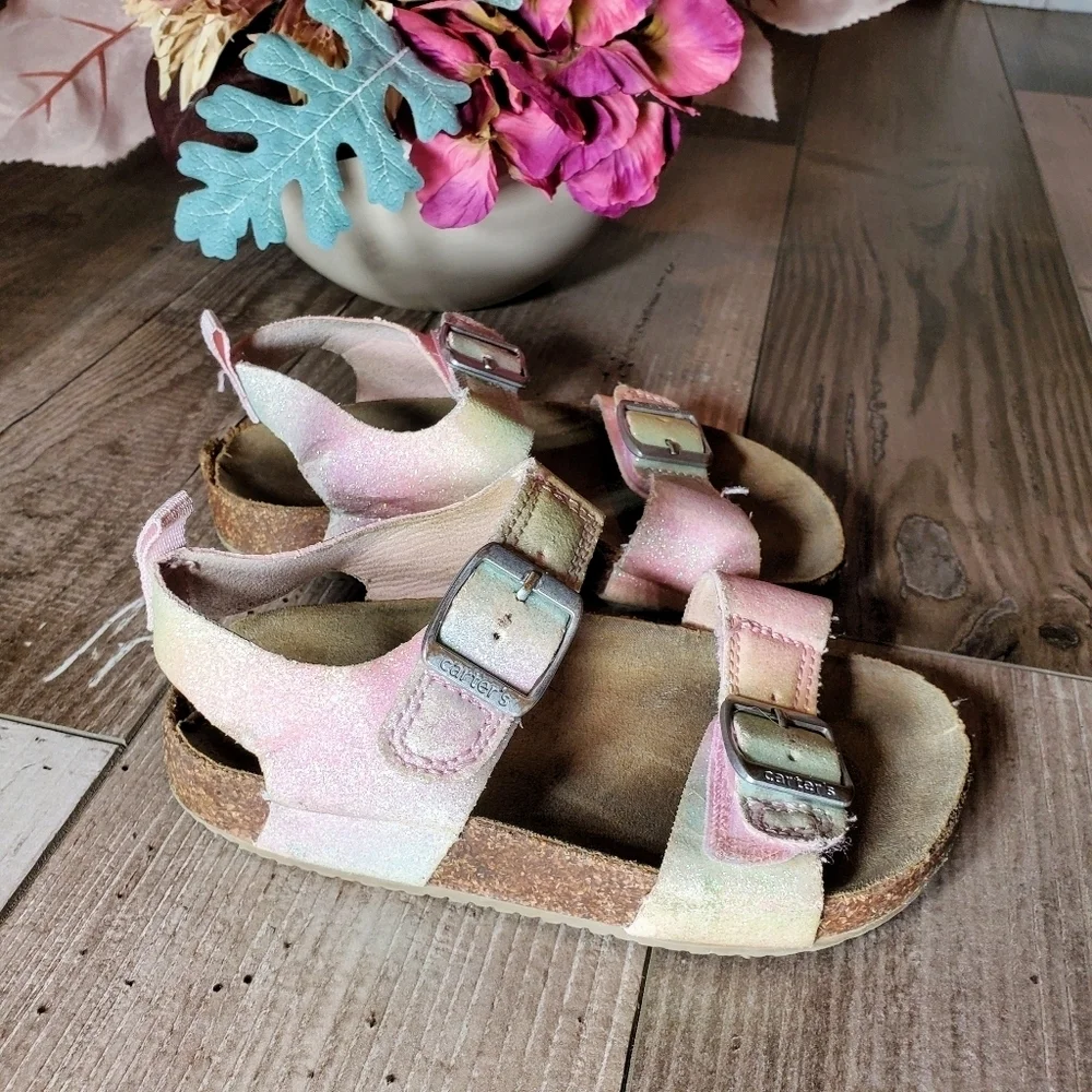 FREE WITH ANY PURCHASE Carter's Pink Duncan Toddler Girl Size 10M Buckle Sandals